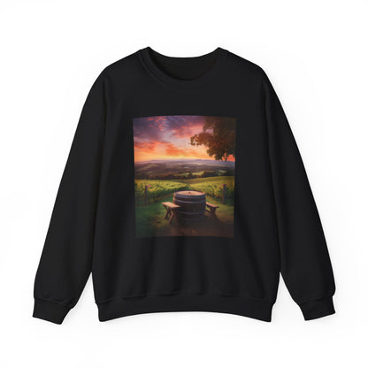 Scenic Sunset Vineyard — Crewneck Sweatshirt