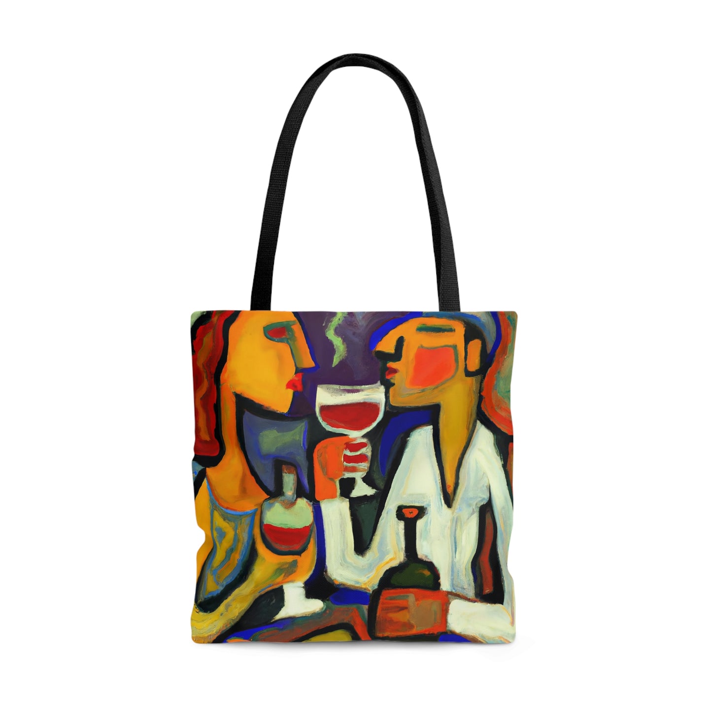 Romance all-over-print artwork covering a large tote bag