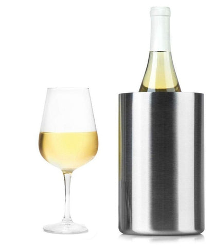 Double-Wall Insulated Stainless Steel Ice Bucket — Beer & Wine Cooler