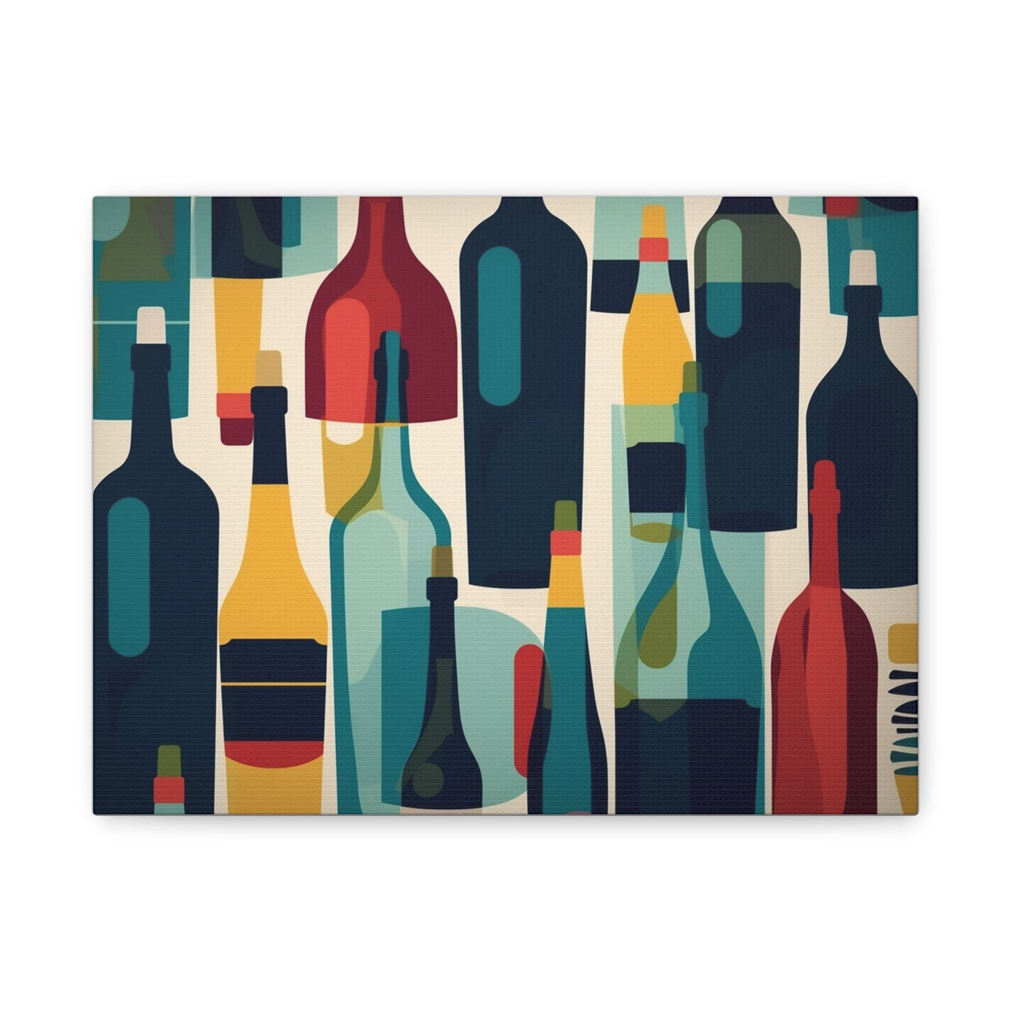 Bold Bottles canvas wall art, included in the housewarming bundle