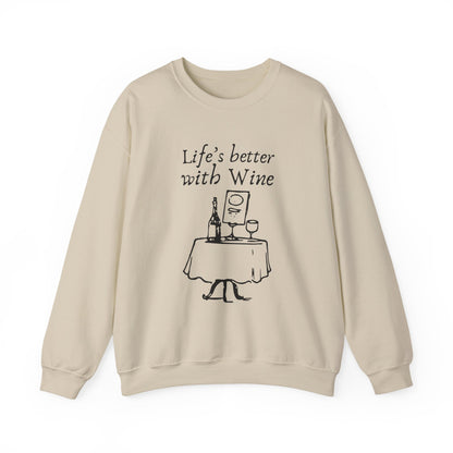 Life's Better With Wine — Crewneck Sweatshirt