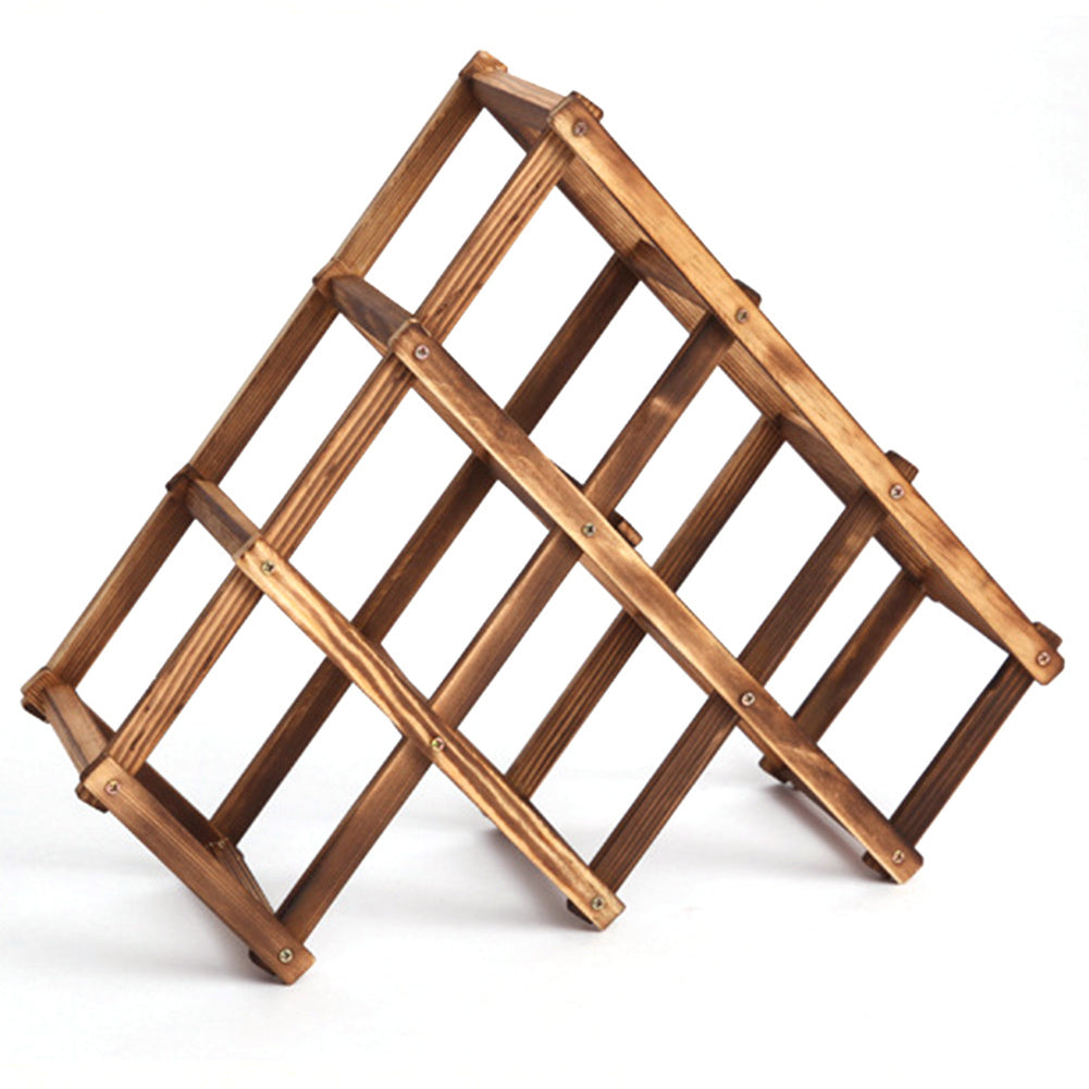 Wooden Folding Wine Rack