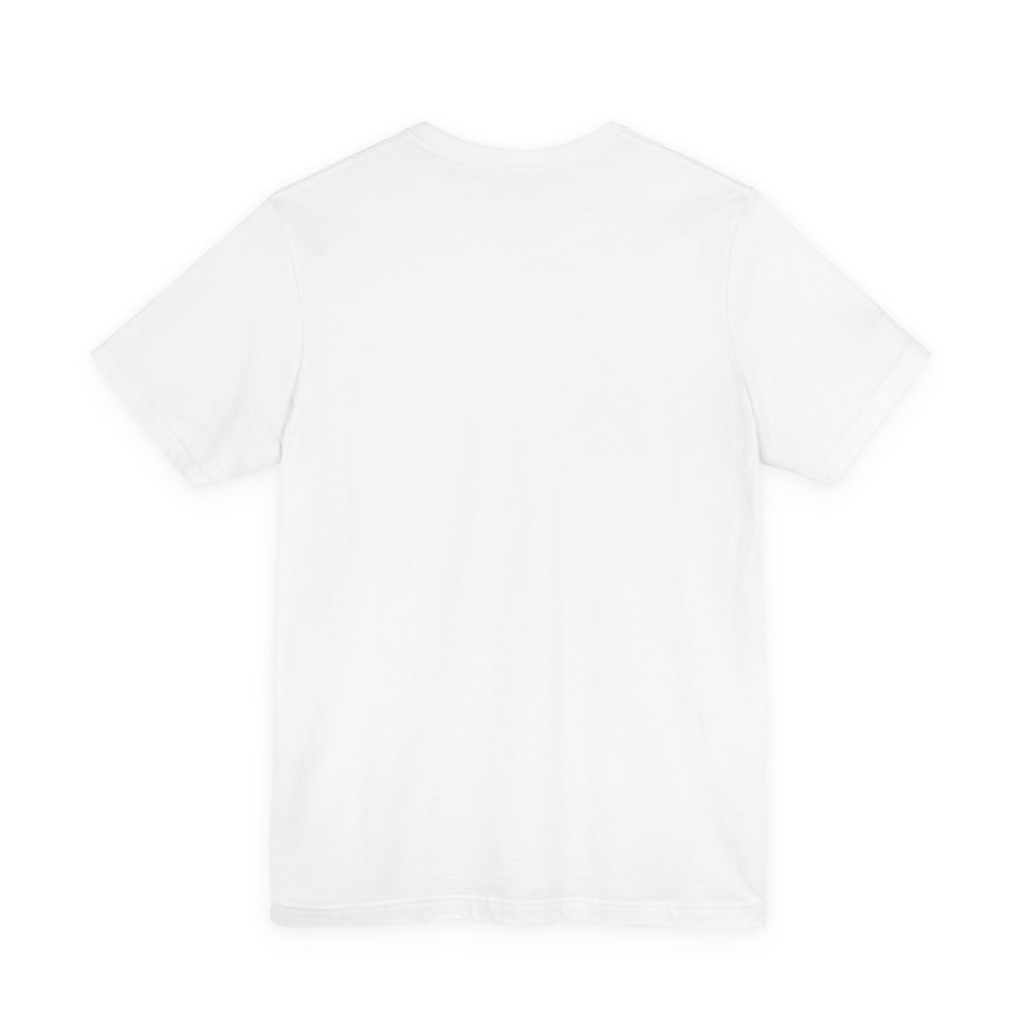 Back view of the white personalized couple tee showing the plain undecorated back