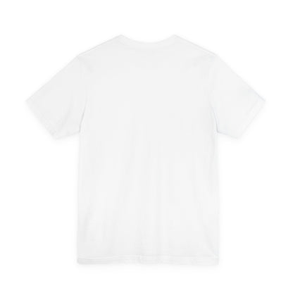 Back view of the white personalized couple tee showing the plain undecorated back