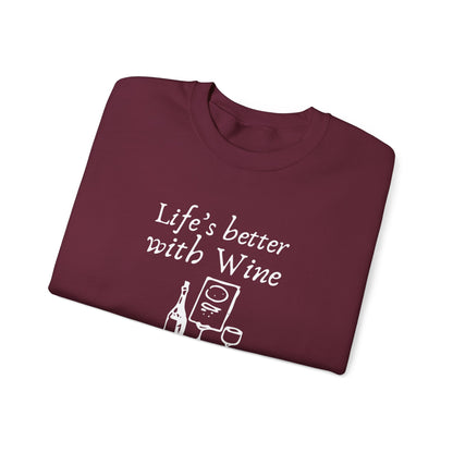 Life's Better With Wine — Crewneck Sweatshirt