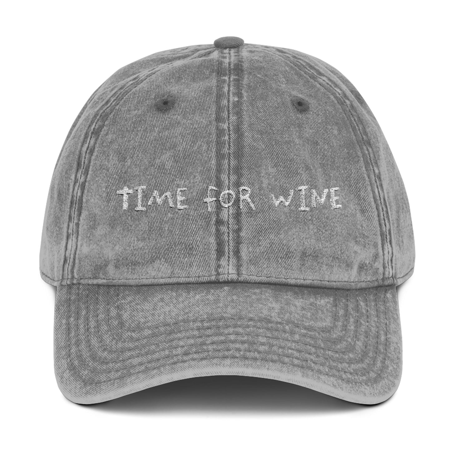 Time for Wine — Vintage Embroidered Cap