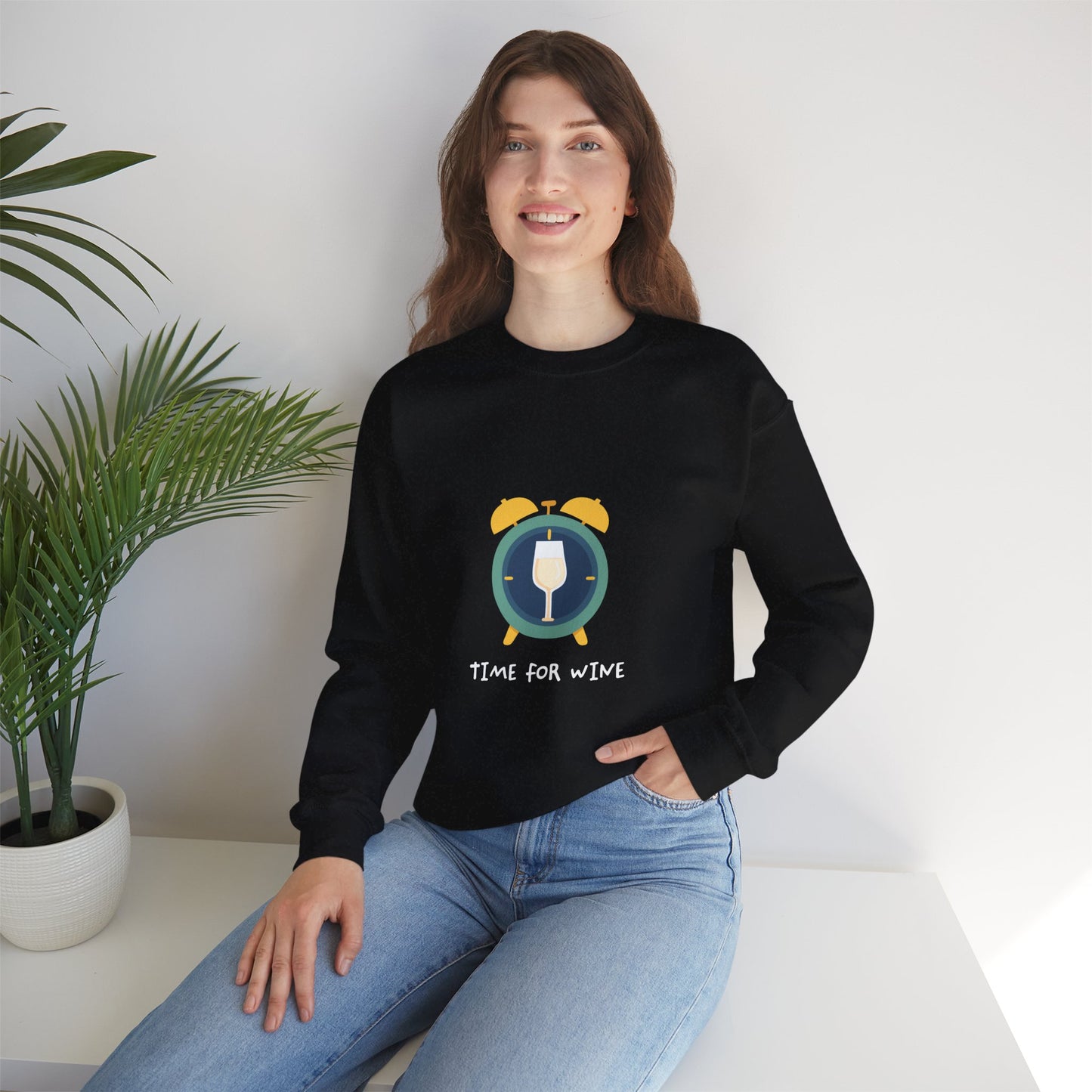 Time for Wine (White Lovers) — Crewneck Sweatshirt