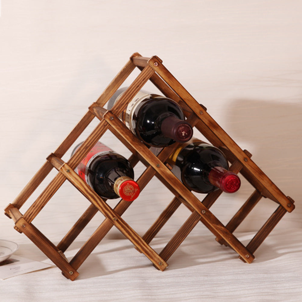 Wooden Folding Wine Rack