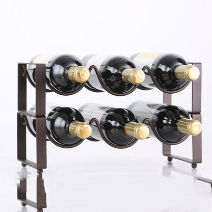 Stackable Wrought Iron Wine Bottle Rack