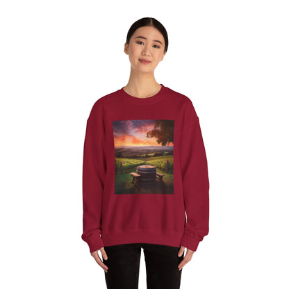 Scenic Sunset Vineyard — Crewneck Sweatshirt