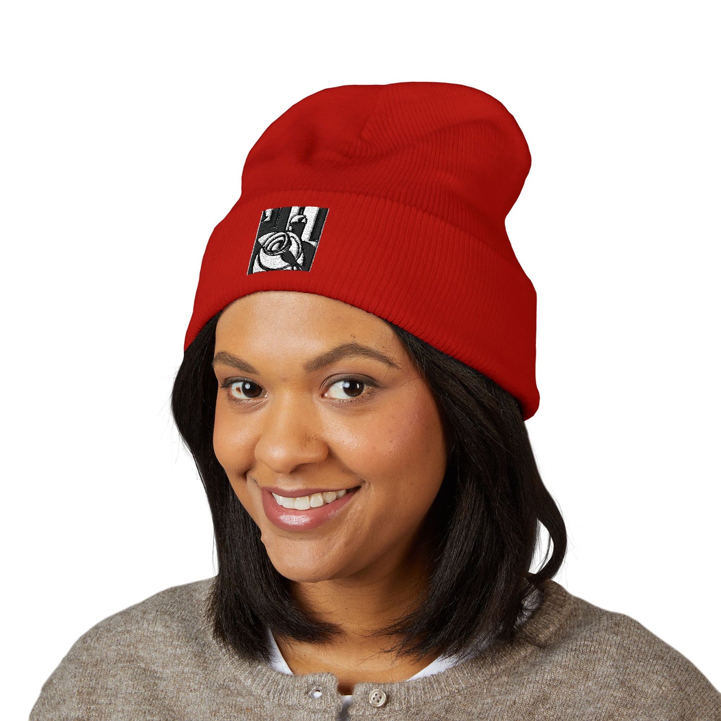 Abstract — Embroidered Beanie