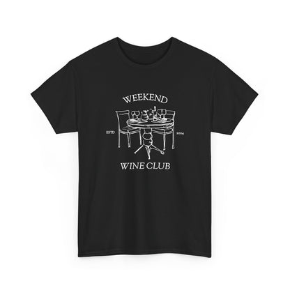 Weekend Wine Club Supper Edition — Classic Tee — Black, front view