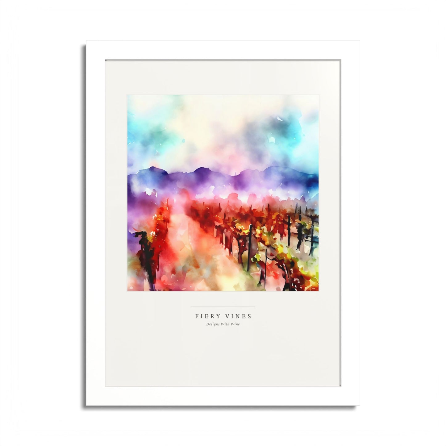 Fiery Vines — Framed Art Print