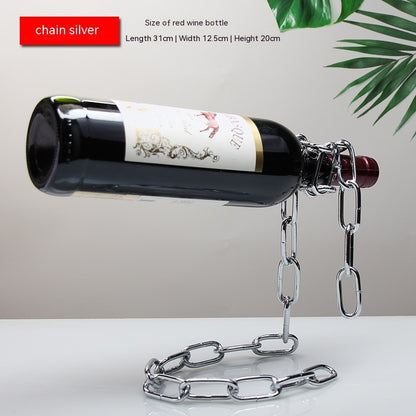 Chain Wine Rack — Unique Floating Bottle Holder