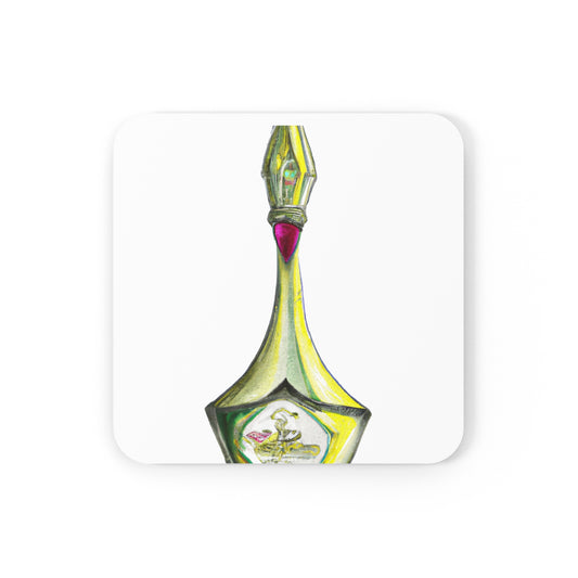 Golden Decanter II — Cork-Back Coaster
