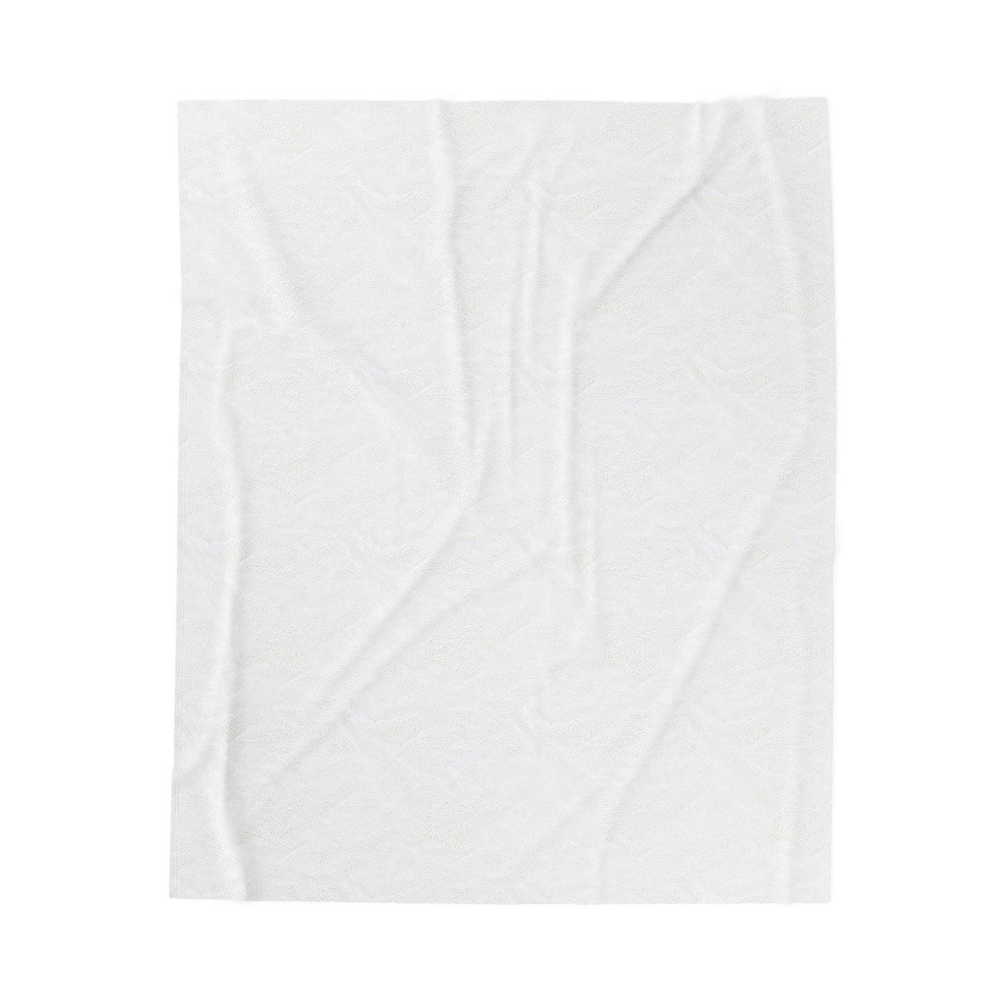 Quilted Vines plush blanket - plain white reverse side shown flat on a white background