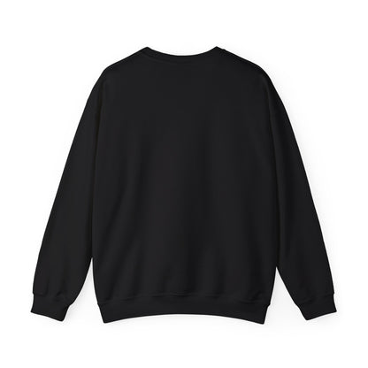 Back view of the black personalized Weekend Wine Club crewneck showing the plain undecorated back