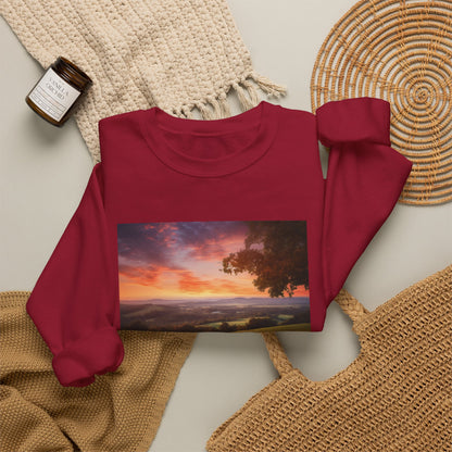 Scenic Sunset Vineyard — Crewneck Sweatshirt