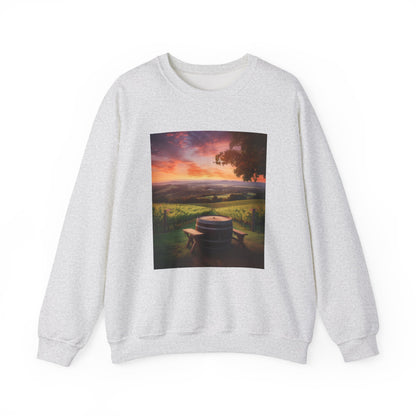 Scenic Sunset Vineyard — Crewneck Sweatshirt