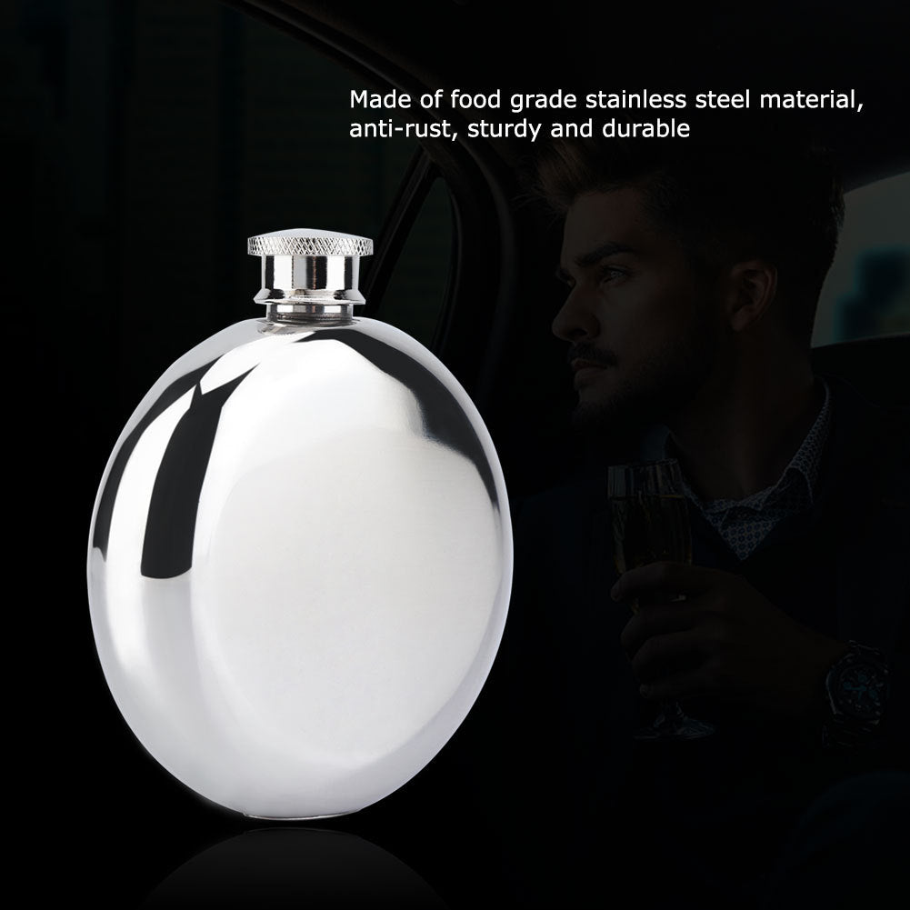 5oz Portable Stainless Steel Round Wine Flask