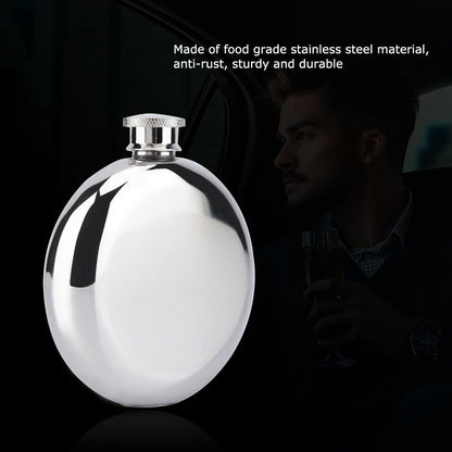 5oz Portable Stainless Steel Round Wine Flask