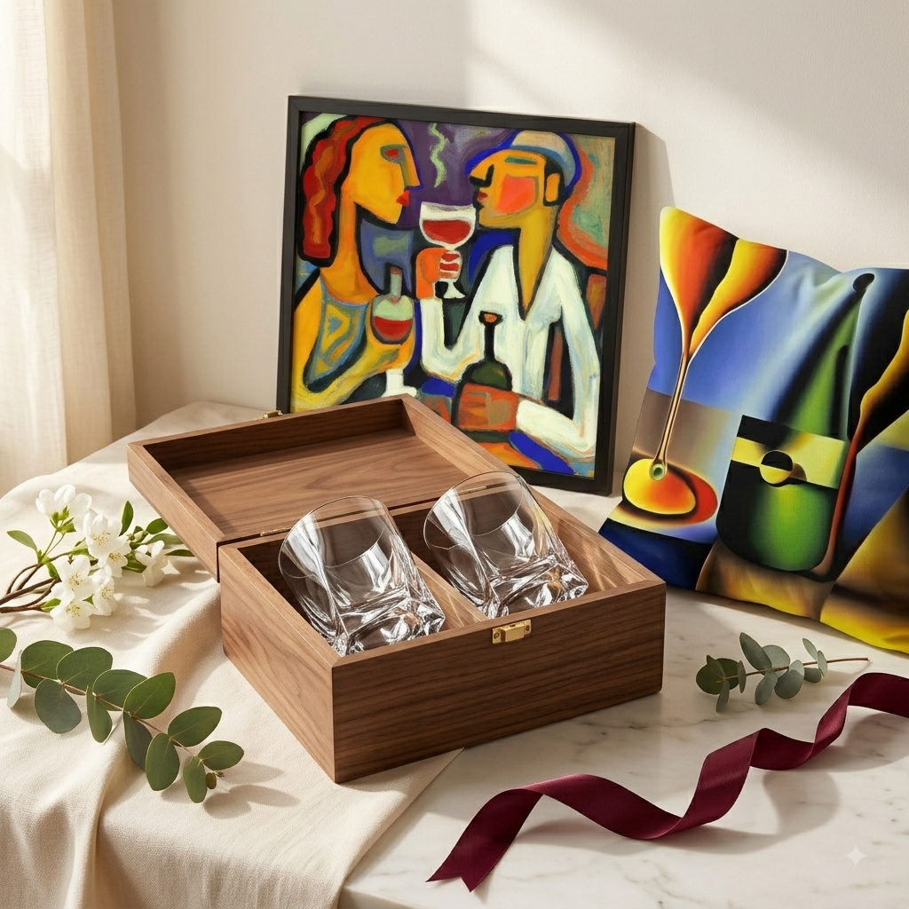 To the Happy Couple — Wedding & Anniversary Wine Gift Bundle