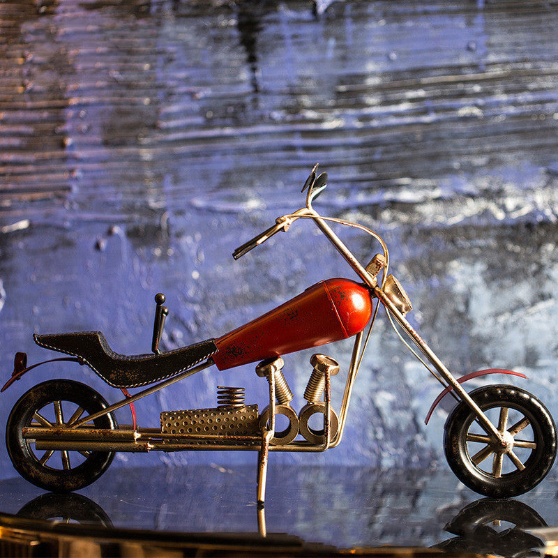 Motorcycle Wine Bottle Rack — Wrought Iron Bar Decor