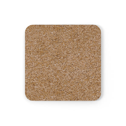 Wine Bottle cork-back coaster — cork back