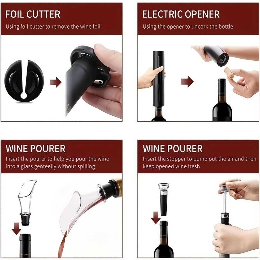 Electric Wine Opener Set — Automatic Bottle Opener