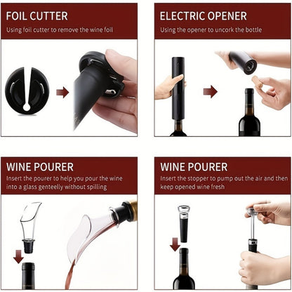 Electric Wine Opener Set — Automatic Bottle Opener