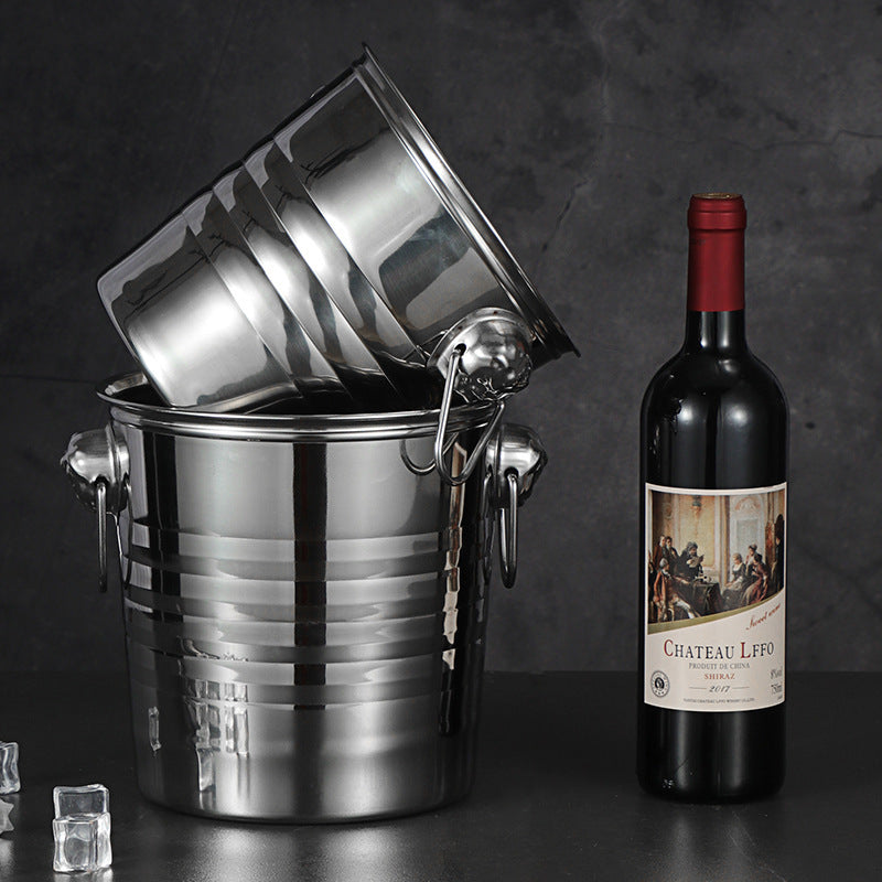 Tiger head ice bucket wine chiller, included in the housewarming bundle