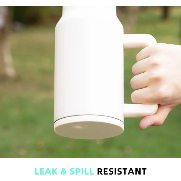 40oz Insulated Tumbler with Handle & Straw