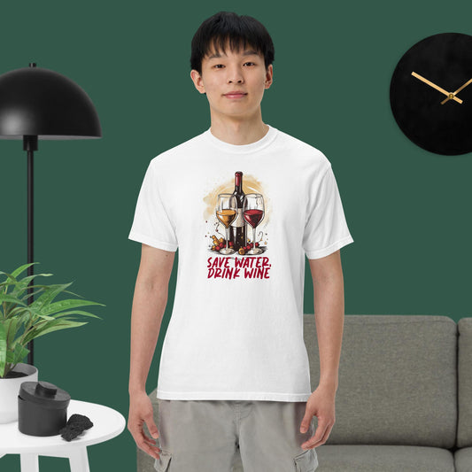 Save Water, Drink Wine — Heavyweight Tee — product image 1