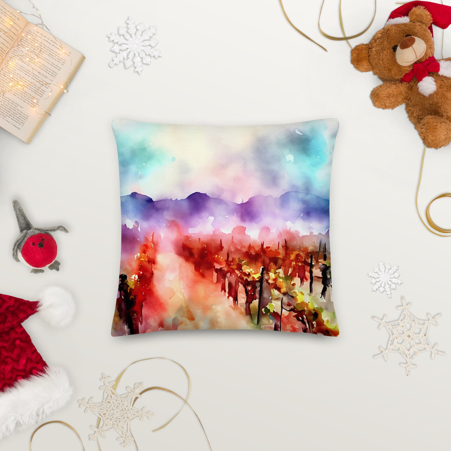 Fiery Vines — Throw Pillow