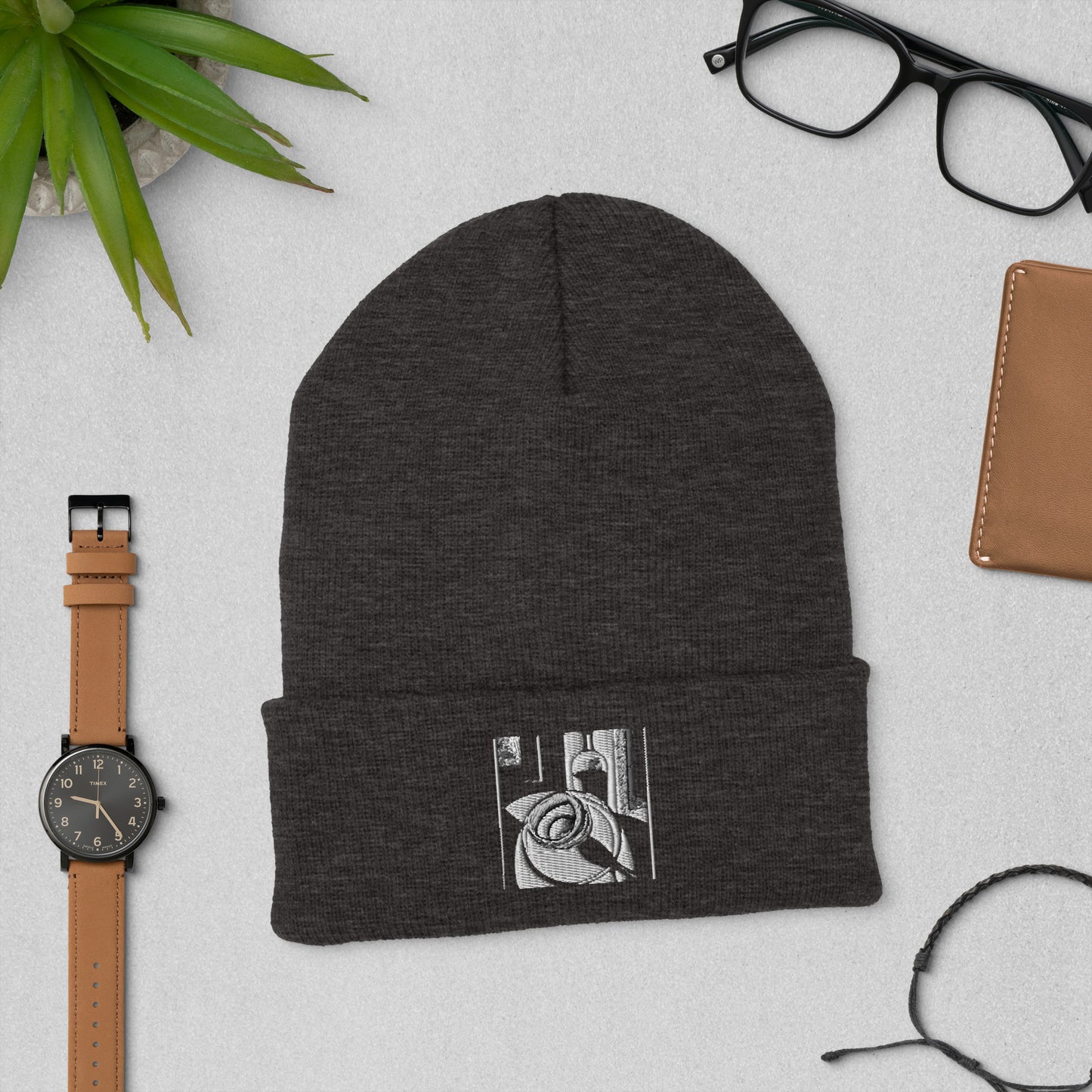 Abstract — Embroidered Beanie