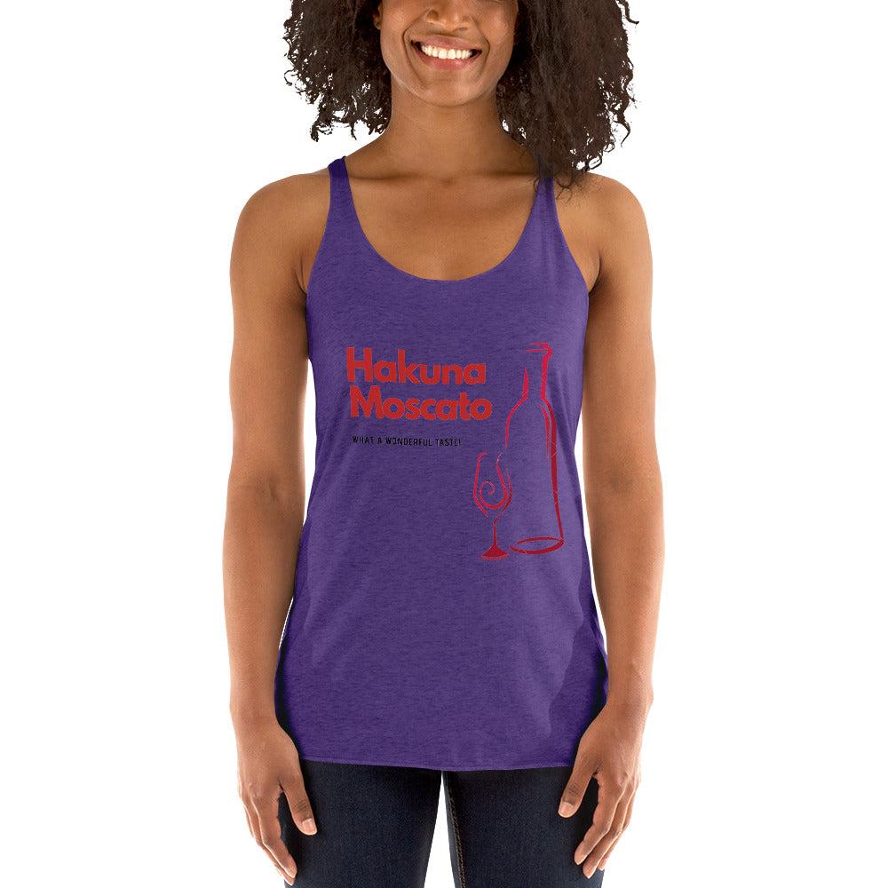 Hakuna Moscato — Racerback Tank — Purple Rush