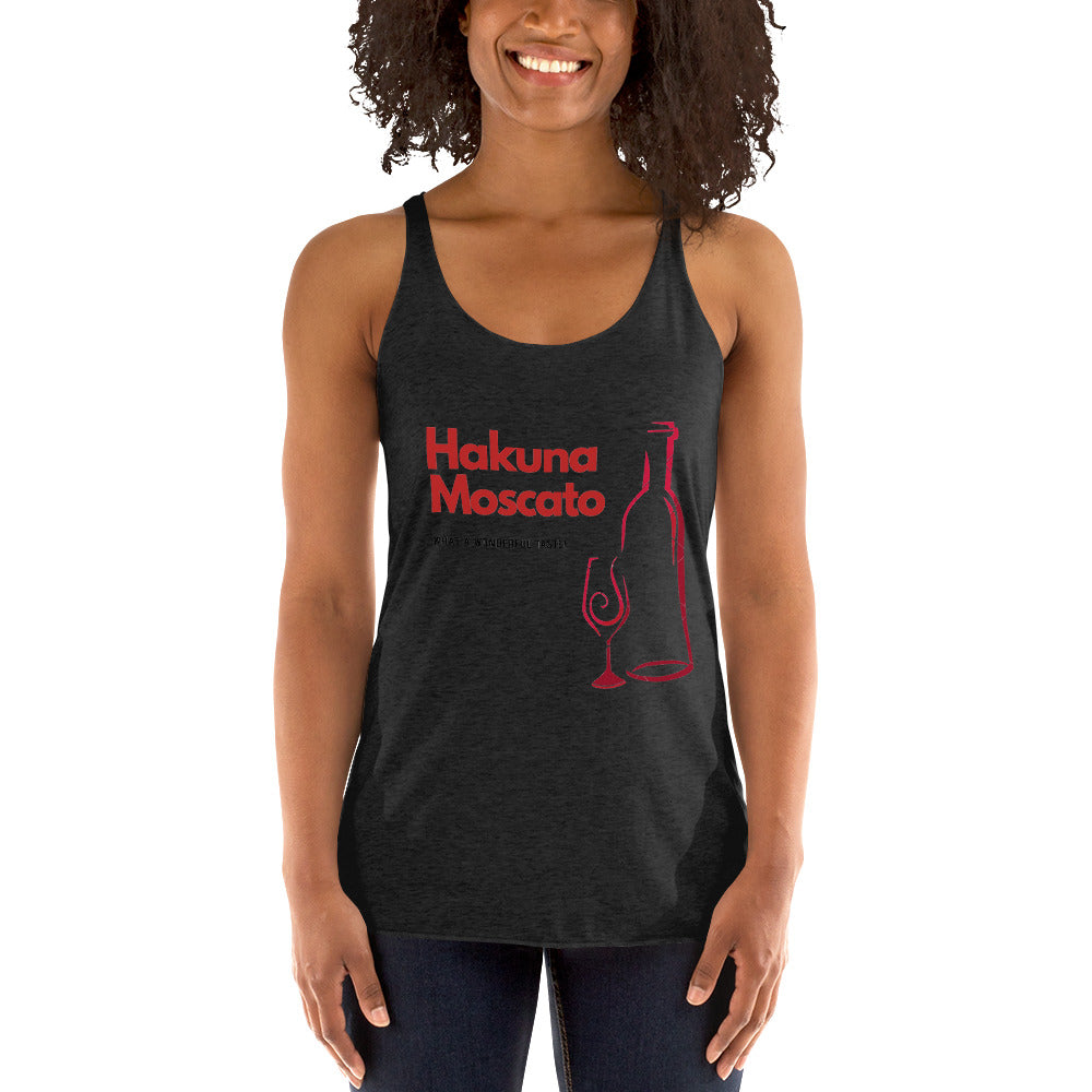Hakuna Moscato — Racerback Tank — Vintage Black
