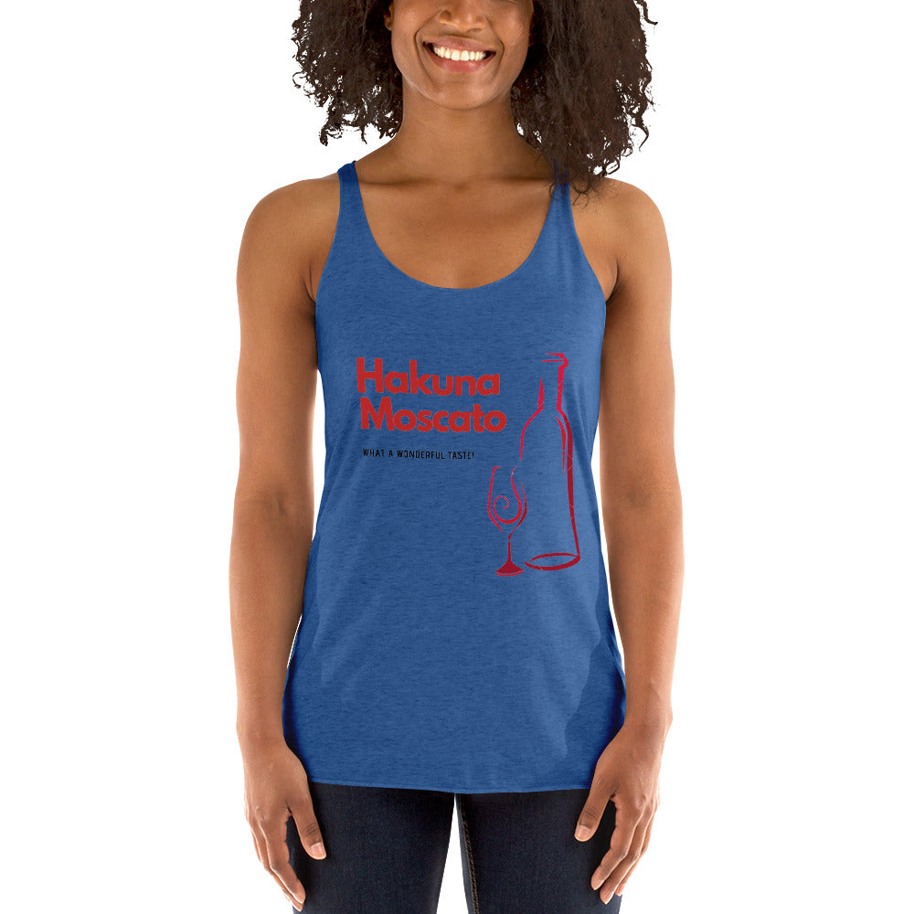 Hakuna Moscato — Racerback Tank — Vintage Royal