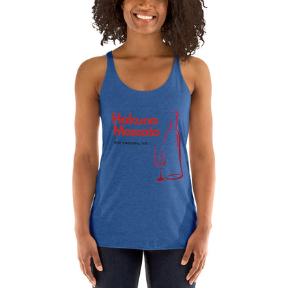 Hakuna Moscato — Racerback Tank — Vintage Royal