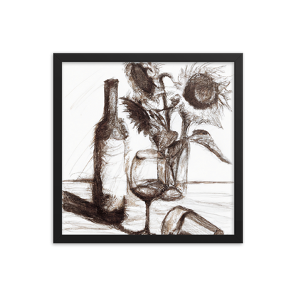 Still Life in Ink — Framed Wine Art Print — product image 5