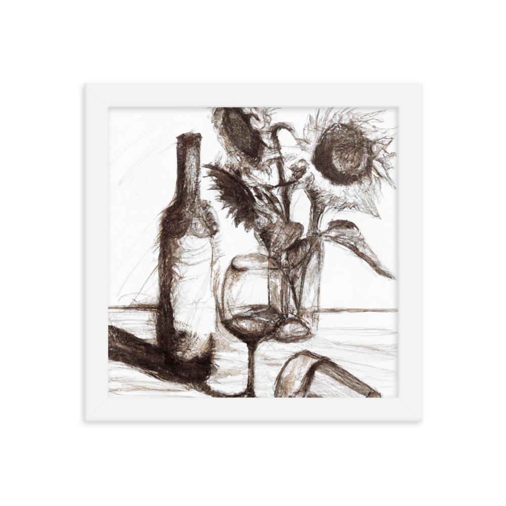 Still Life in Ink — Framed Wine Art Print — product image 6