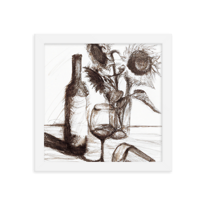Still Life in Ink — Framed Wine Art Print — product image 6