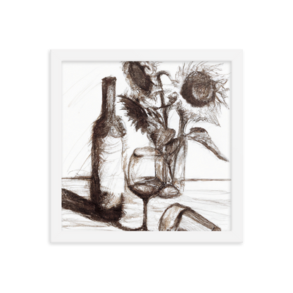 Still Life in Ink — Framed Wine Art Print — product image 7