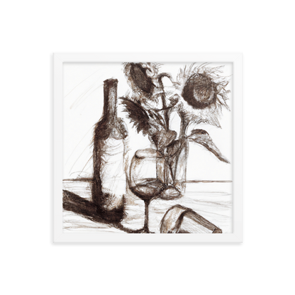 Still Life in Ink — Framed Wine Art Print — product image 8