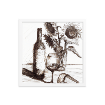 Still Life in Ink — Framed Wine Art Print — product image 9